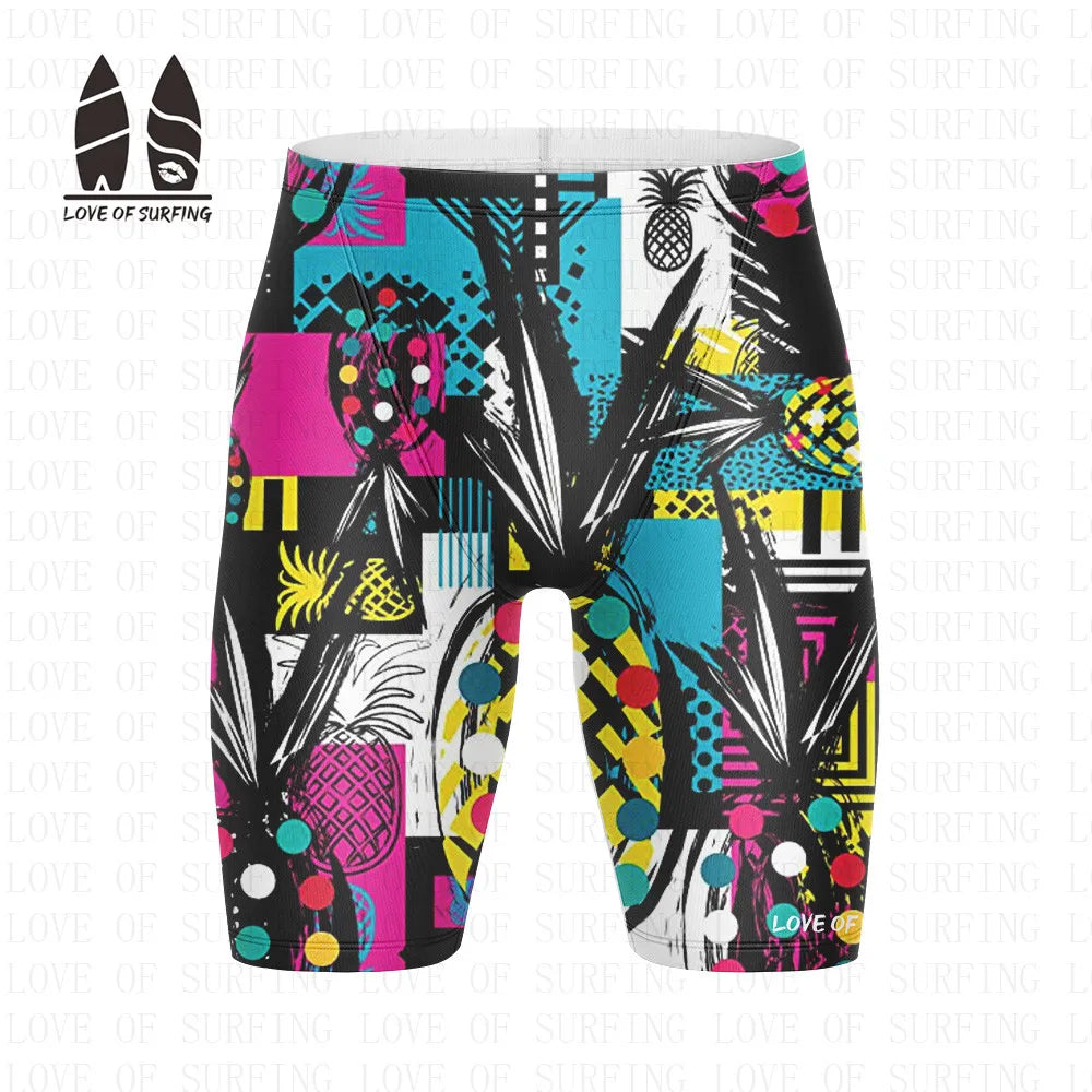 Summer Men‘s Swimming Trunks Swimwear Swimming Jammer Ultra Light Compression Bathing Surfing Shorts Beach Performance Shorts