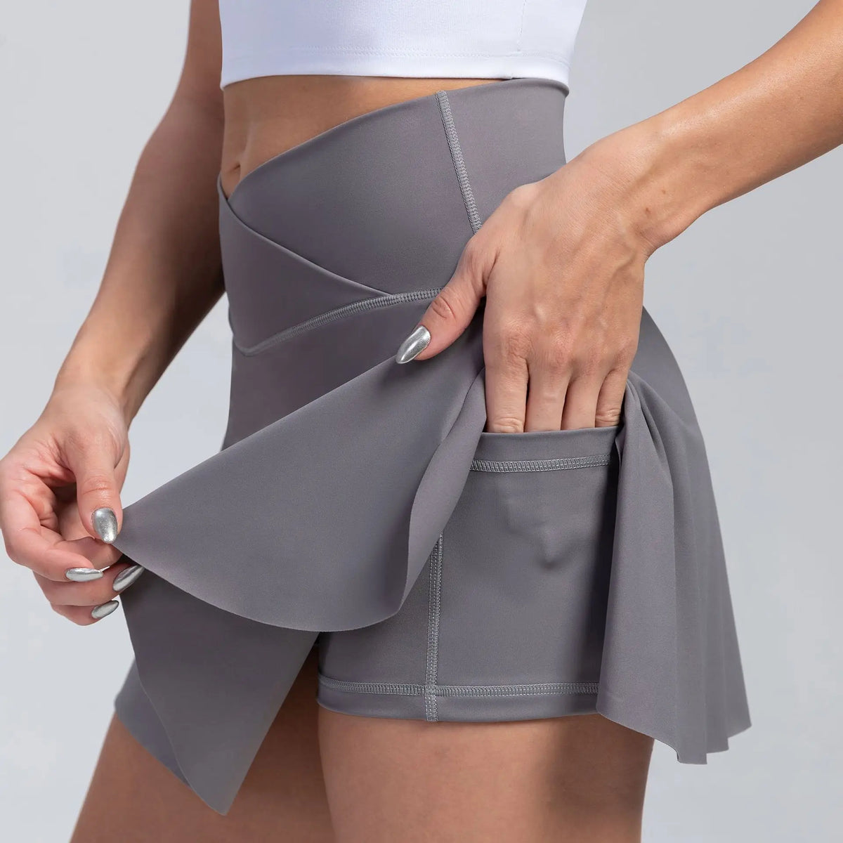 Women's High-Waisted Tennis Skort with Pockets
