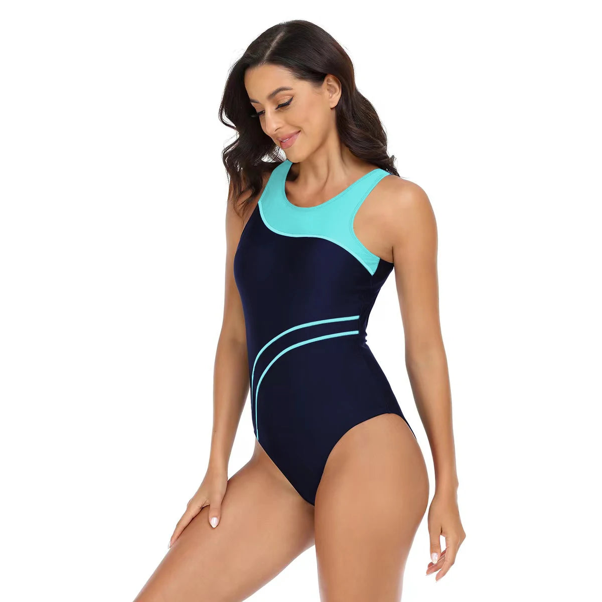 Sports One Piece Swimsuit Women Swimwear Professional Sport Bathing Suit Surfing Swimsuits Swimming Suit Backless Bikini