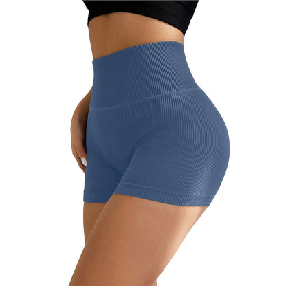 Women's High Waist Ribbed Seamless Yoga Shorts Squat Proof Hip Lifting Fitness Workout Running Sports Gym Leggings Sale