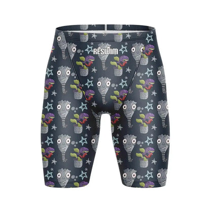 Swim Boxers Summer Men's Funny Cartoon Design Swimming Trunks Swim Jammer Swimsuit Tights Shorts Training Sports Beach Quick Dry Running Surfing Pants