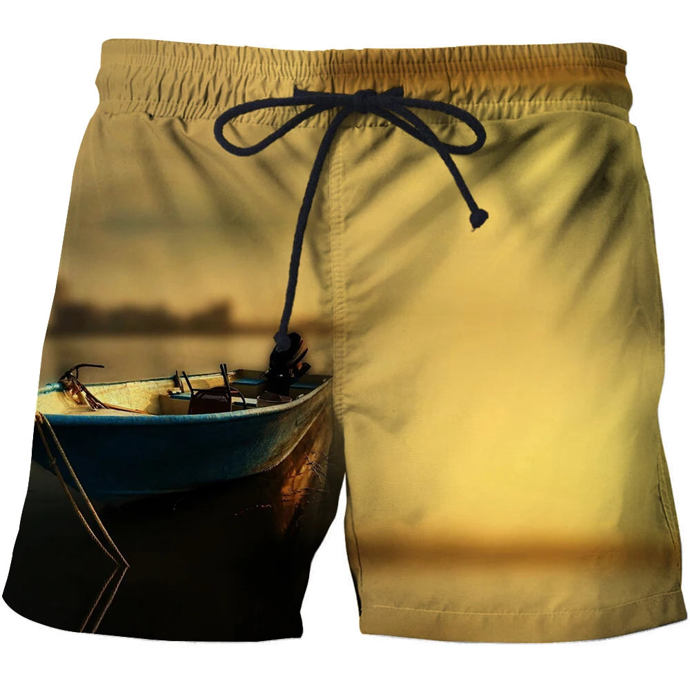 Men's Swimwear Shorts Animal Fish 3d Surfing Board Short Kids Beach Shorts Men Trunk Masculina Swimsuit Sports Pants Brief Boy