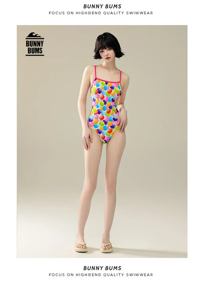 5 Designs Women Professional One-Piece Swimsuit Swimwear
