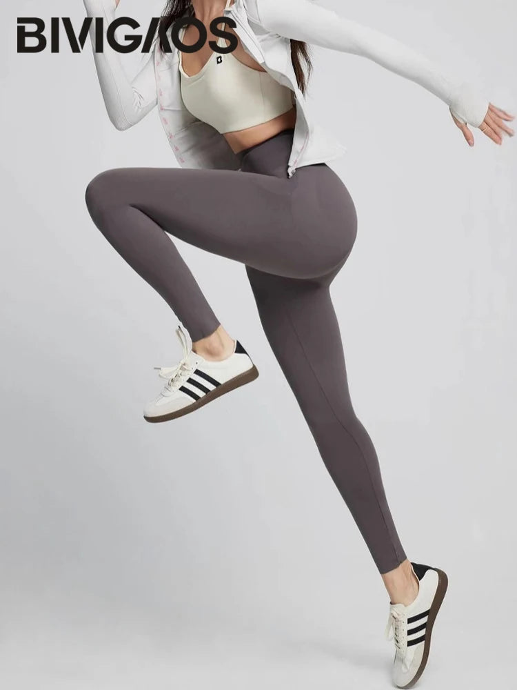 Body Shaping Butt Lifter Sharkskin Leggings Women Micro Pressure Tight Slimming Sports Fitness Leggings