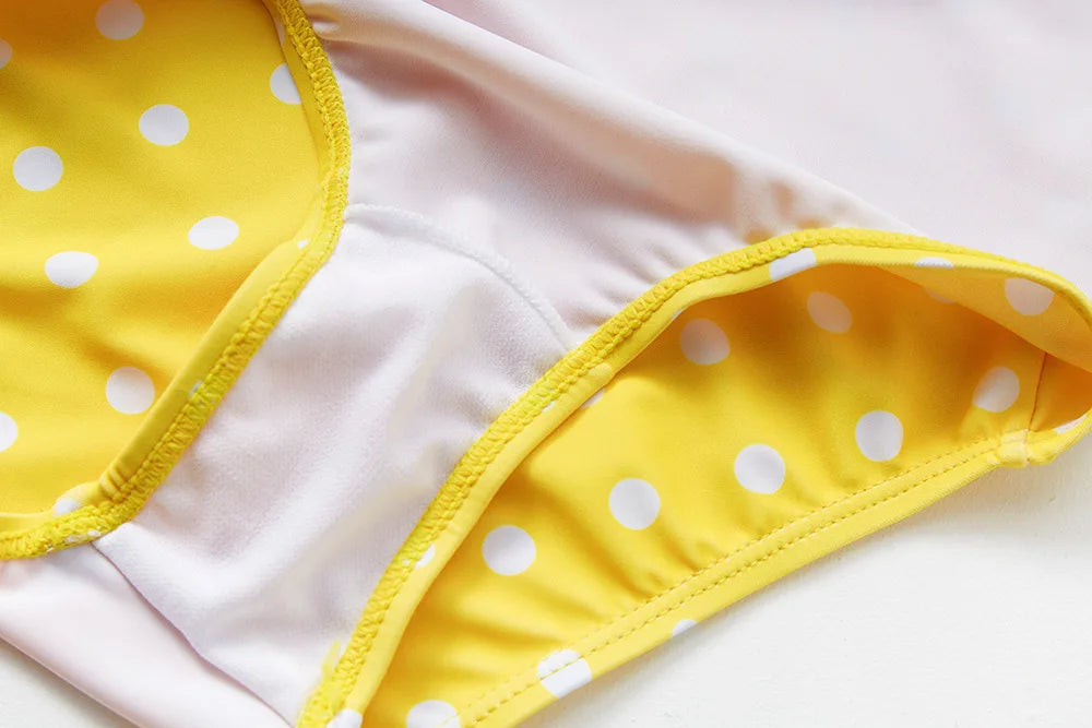 Kids Swimwear for Girls Flamingo Print One-pieces Swimming Suit Summer Beach Swimsuit Children Infant Bathing Suit Bikini