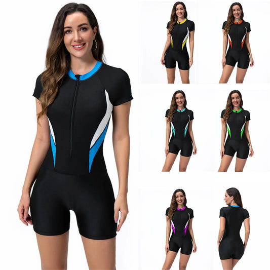 One Piece Swimsuit Multicolor Women's Swimwear Surf Suit Beach Bathers