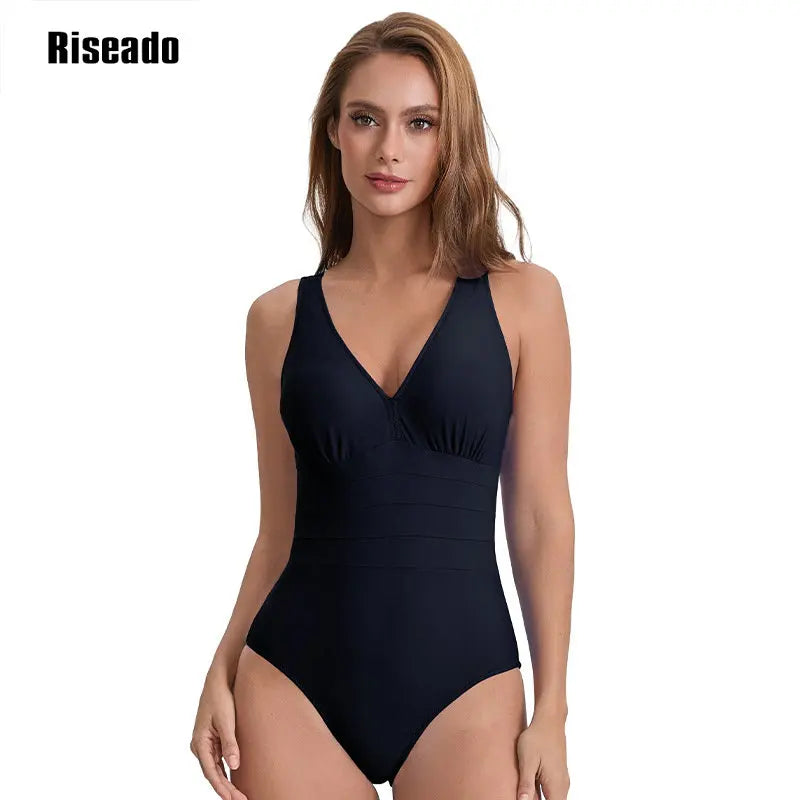 One Piece Swimsuit for Women Tummy Control Ruched Bathing Suit Push Up Cross Back Swimwear for Beach Indoor Pool