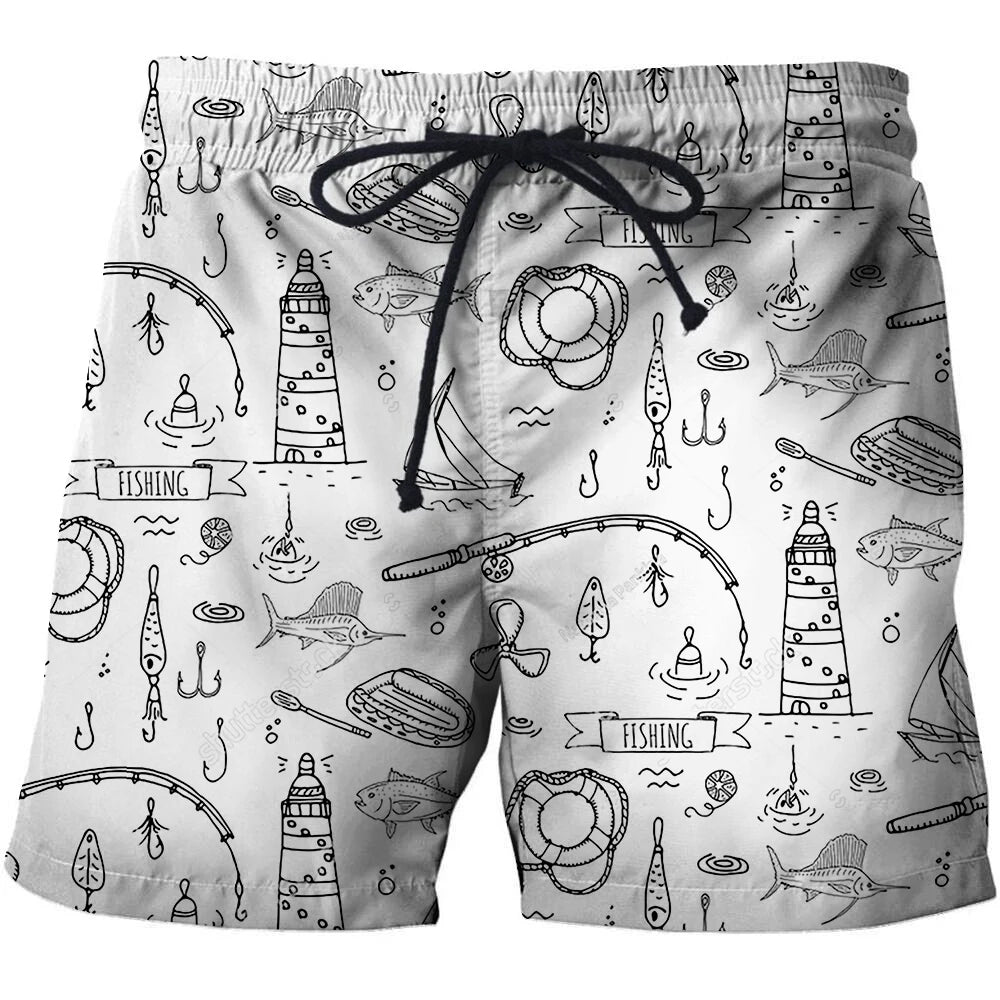 Men's Swimwear Shorts Animal Fish 3d Surfing Board Short Kids Beach Shorts Men Trunk Masculina Swimsuit Sports Pants Brief Boy