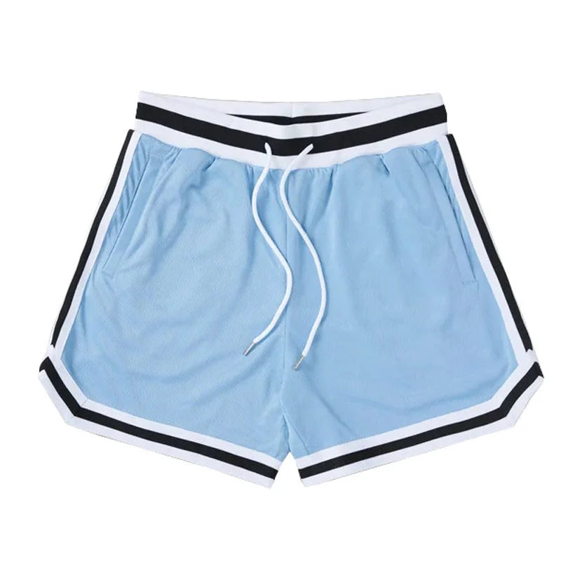 Men's double-decker Sports Shorts Mesh Quick Dry Loose Training Shorts men new Summer Fitness Joggers Casual Breathable Shorts