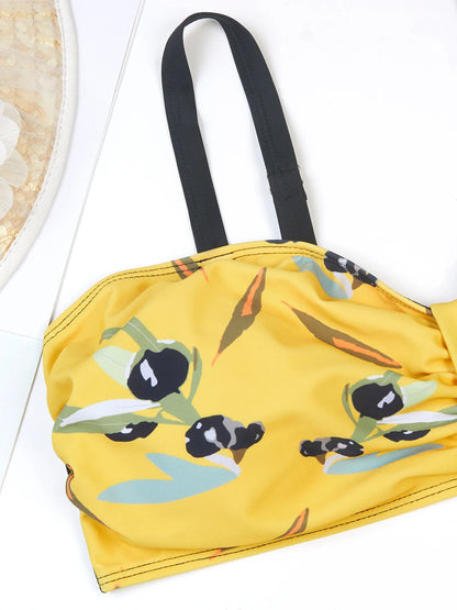 Large Plus Size Print Bikini Two Piece High Waist Swimsuit Women Swimwear Female Bathing Suit Beachwear Swimming