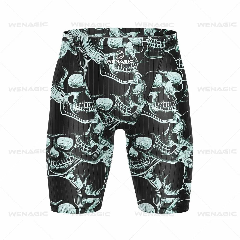 Men's Swimming Jammer Swimwear Endurance Athletic Training Swimsuit Summer Beach Swimming Trunks Diving Surf Tight Shorts