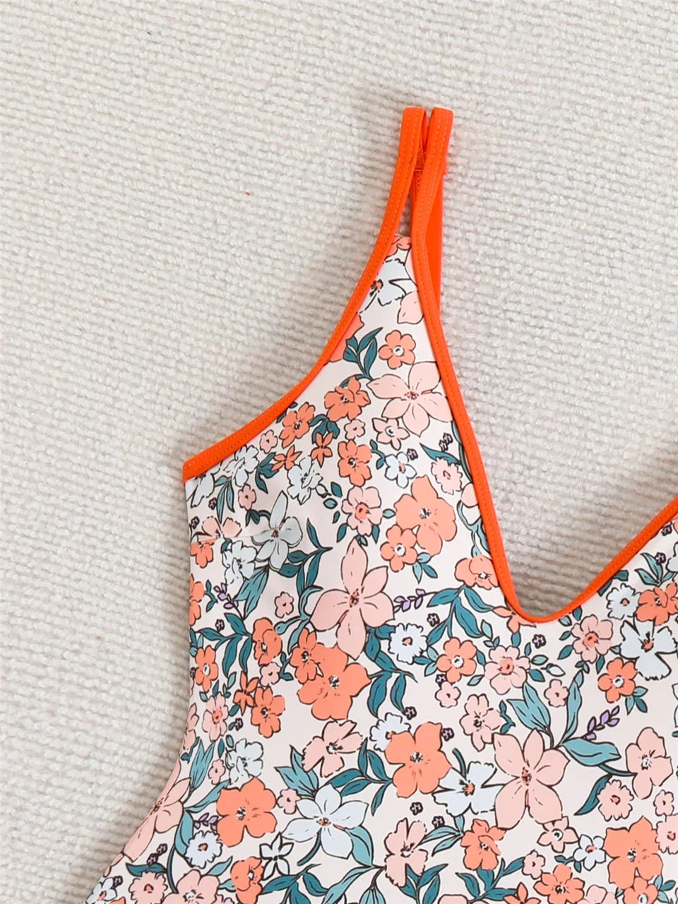 Floral Print One Piece Swimsuit Women Fashion Conservative Swimwear Female Bathing Swimming Bodysuit Beach Wear Summer