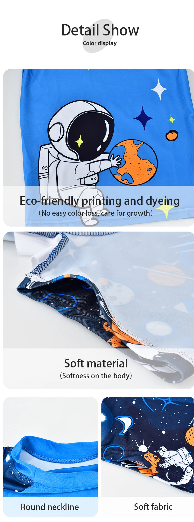 Children's Swimsuit Cartoon Pattern Children's Swimwear Boys Split Design Suitable Swimming Suit Beachwear with Hat