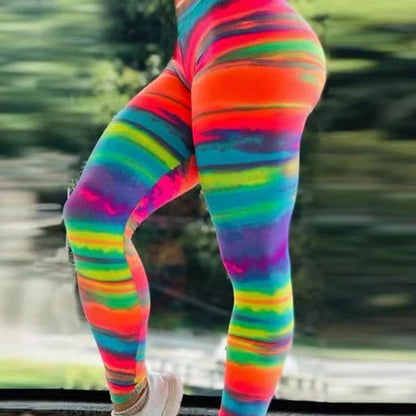 Trendy Leopard Print Yoga Leggings Neon Push Up Pants Cute Elastic Leggings Female Custom Fitness Workout Sports Leggings