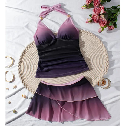 Cover Ups Swimsuit Women Summer Bathing Suit Bikini Tankini Set Sleeveless Swimwear Women Beach Swimming Suit For Female