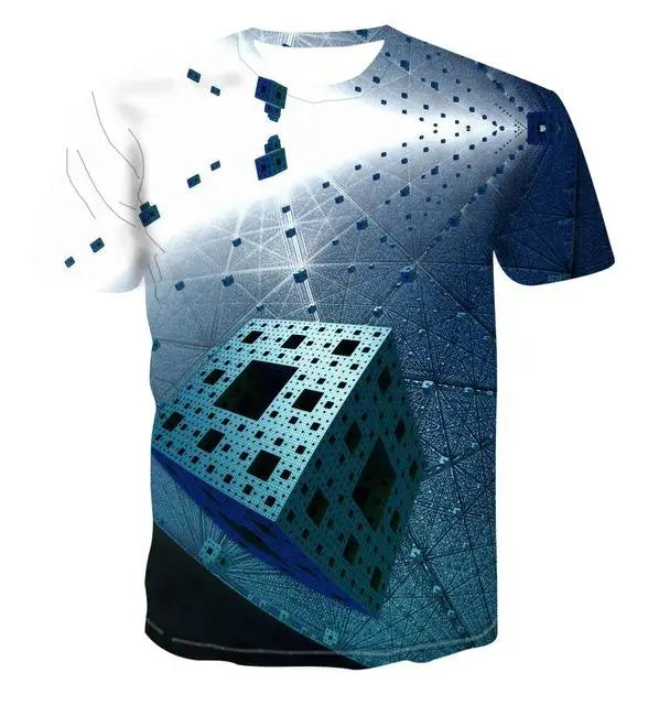 Men's 3d T-shirt Casual Short-sleeved O-neck Fashion Funny Printing T-shirt Men and Women T-shirt High-quality