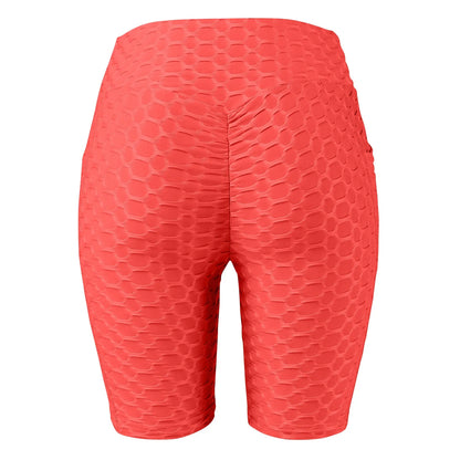 Women's Capris Yoga Fitness Peaches Buttocks Bubble Sports Leggings With Pockets Pants for Women Women’s Yoga Pants