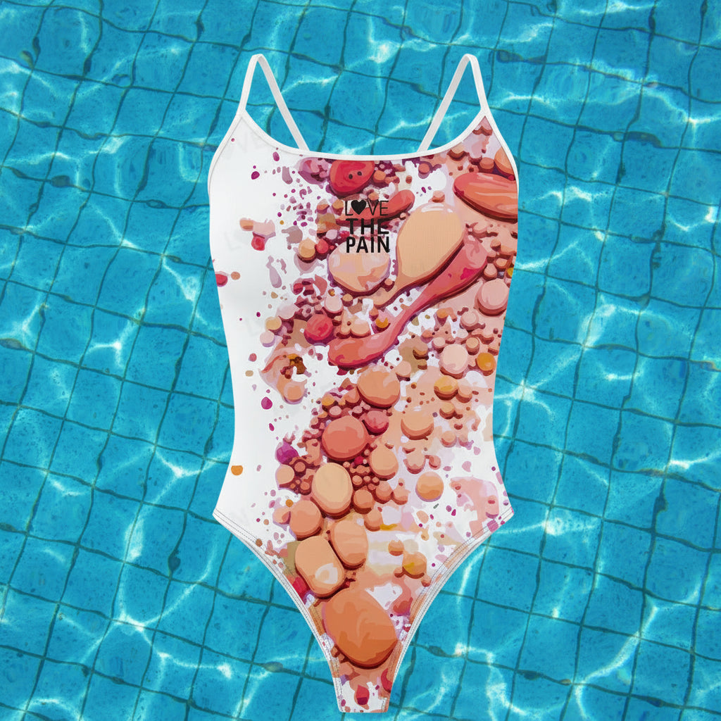 Love The Pain Women's One Piece Swimsuit Professional Athletic Competition Training Quick Dry Sports Training Swimwear Chlorine resistant Australian Pool