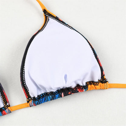 3 Pieces Bikini With Beach Skirt Butterfly Print String Bathing Suit Women Swimwear Female Swimming Swimsuit