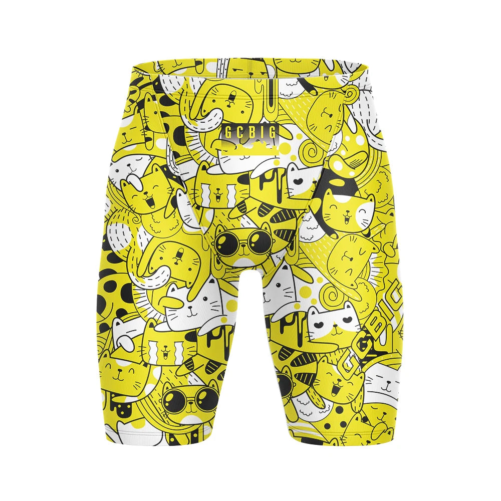 Men's Swimming Trunks Swim Jammer Swimsuit Tights Shorts Training Sports Beach Quick Dry Running Surfing Pants