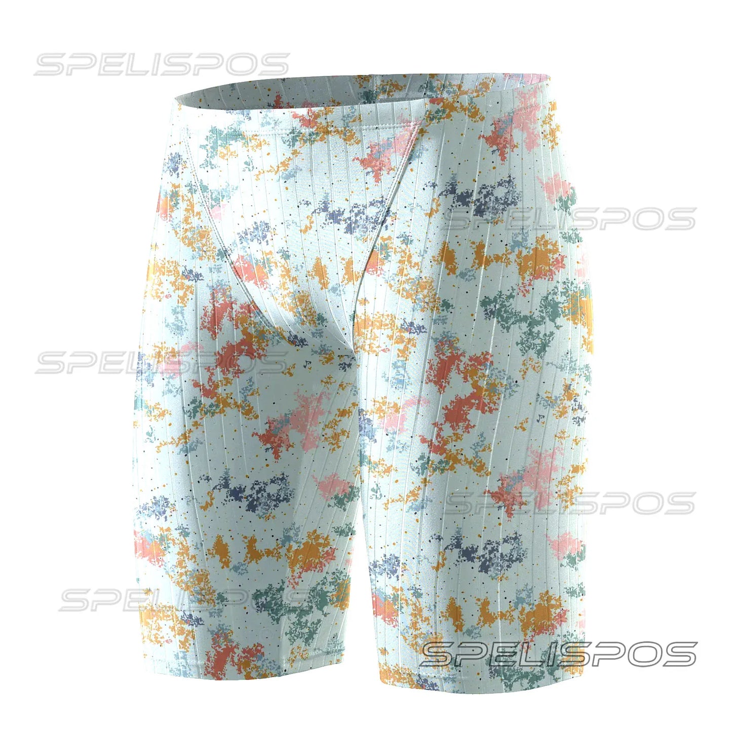 SPELISPOS Summer Men Swimming Trunk Swimwear Beach Swim Sport Short Briefs Elastic Surfing Swimsuit Training Flat Pants Diving