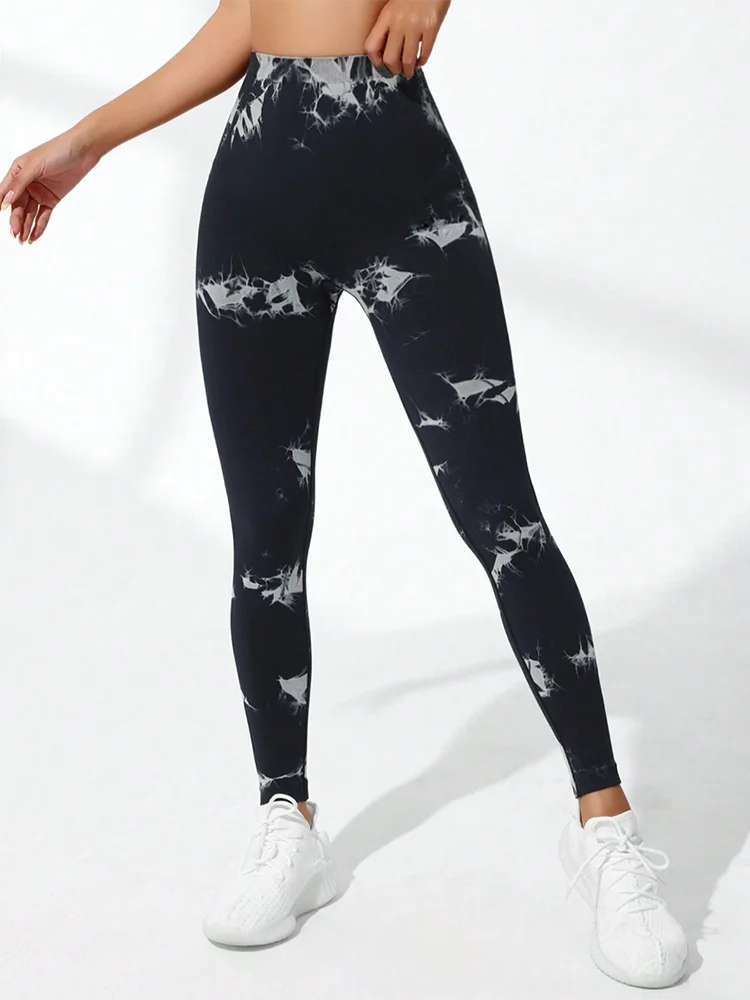 V-Buttocks Leggings Women's Tie Dye Scrunch Butt Yoga Pants Fitness Athletic Gym Suit Female Clothing Sport Tights
