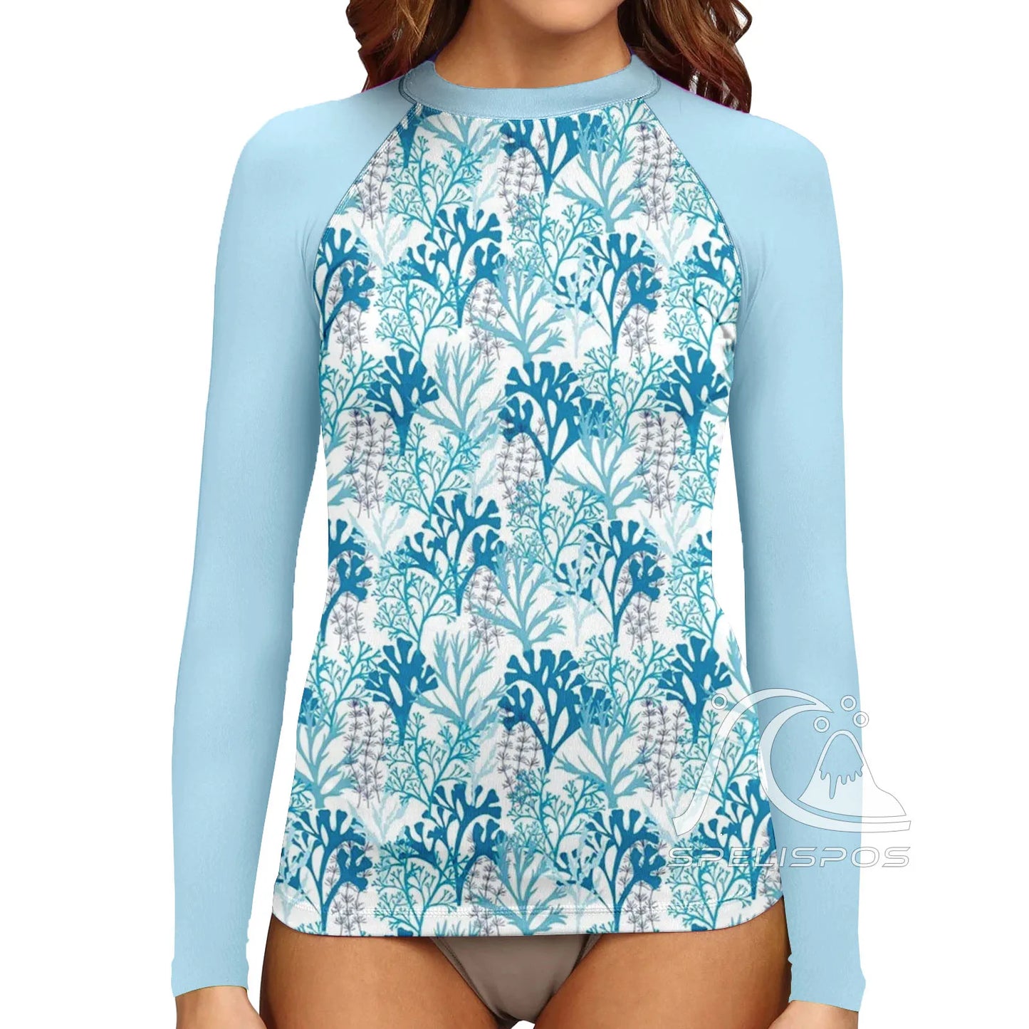 Women's Surfing Suit Long Sleeve UV Protection Water Sports Tight Swimwear Sea Beach Swimming High-Elastic Diving Tops
