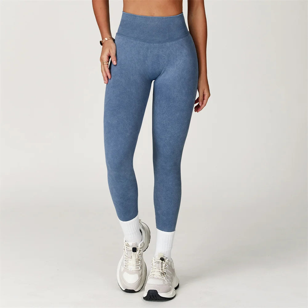 Yoga Pants Leggings Women Seamless Sports Yoga Pant High Waist Ribbed Gym Clothes Fitness Workout Wear Scrunch Bum Tights XP264