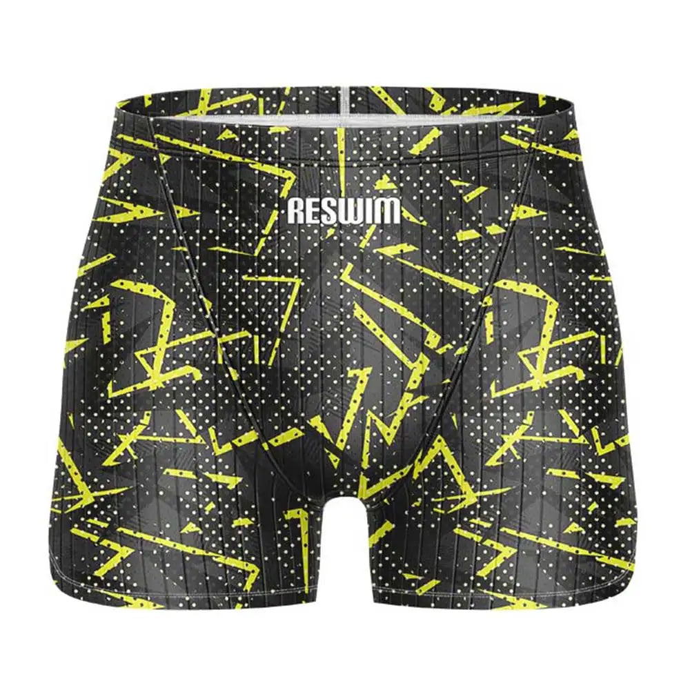 Men's Swim Jammer Swimsuit Shorts Swimming Trunks Athletic Training Swimwear Man Endurance Beach Tights Swimsuit Size 6XL
