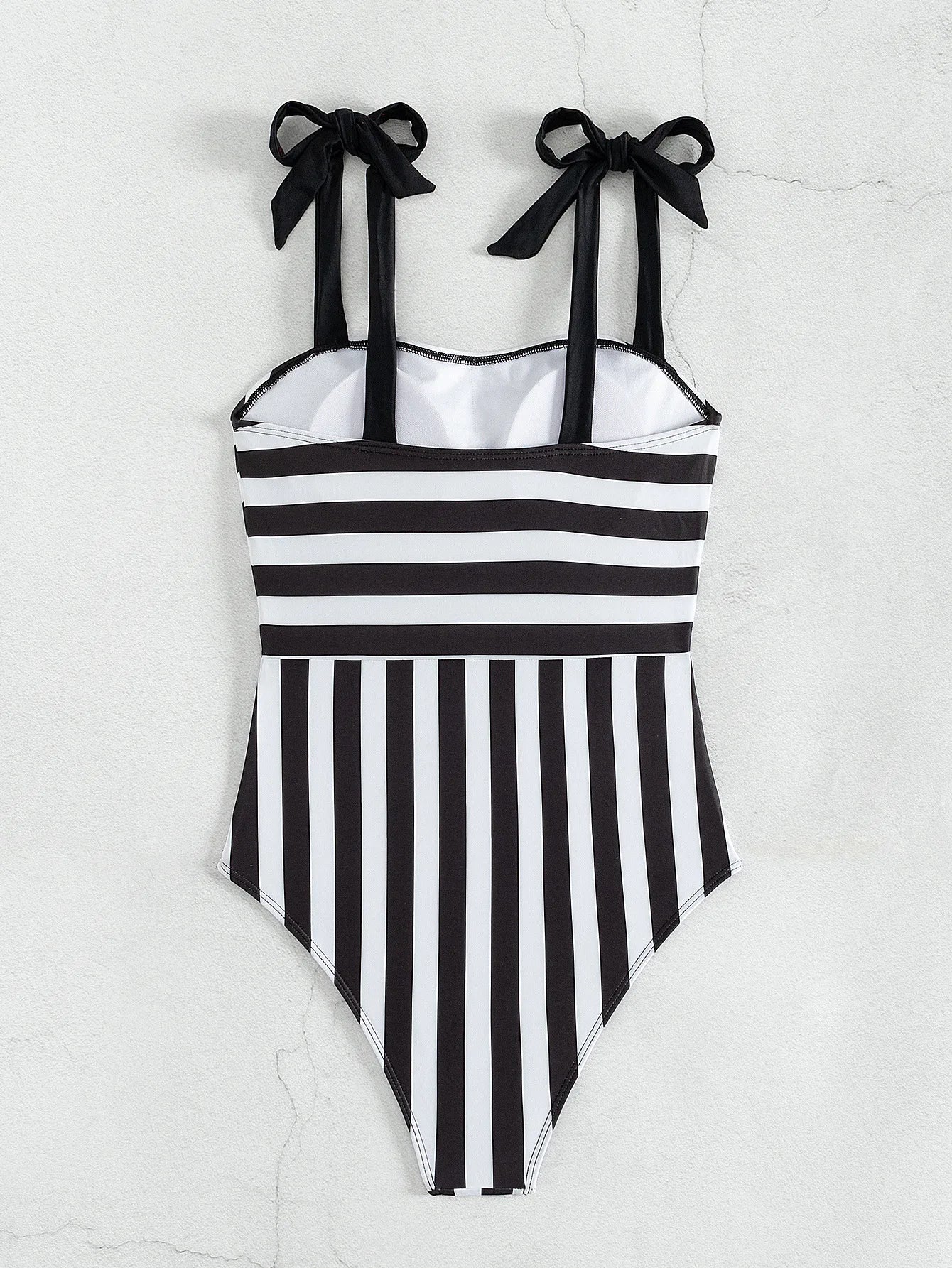 Strappy Swimsuit Women One Piece Striped Swimwear Female Bathers Bathing Swimming Swim Suit Beachwear
