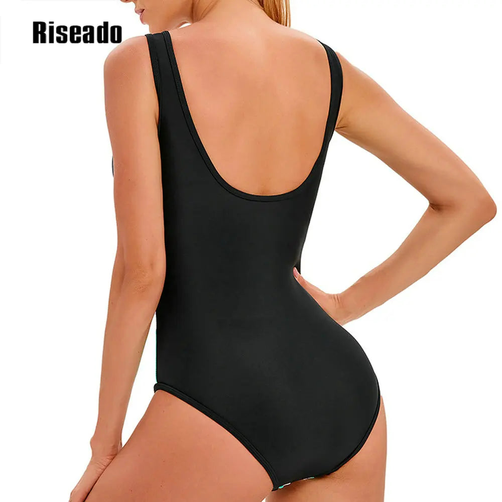 Athletic One Piece Swimsuit  U Back Swimwear for Training, Sports, and Fitness