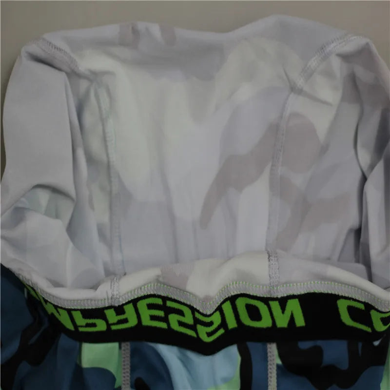 Men Camouflage Tights Man Fitness Compression Pants Quick-drying Rashguard Elastic Leggings for Gym Training