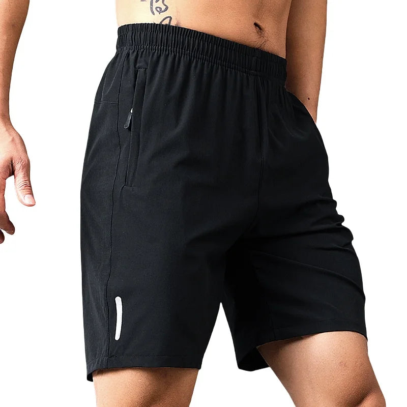Ice Silk Large Size Men's Shorts Summer Thin Sporty Loose Five-Point Casual Beachwear Comfortable Breathable Running Trousers