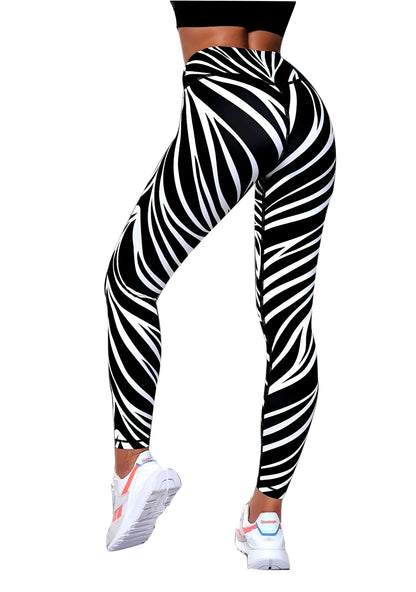 Women's 50-color high-waist printed yoga pants, hip-lifting tight quick-drying sports yoga pants