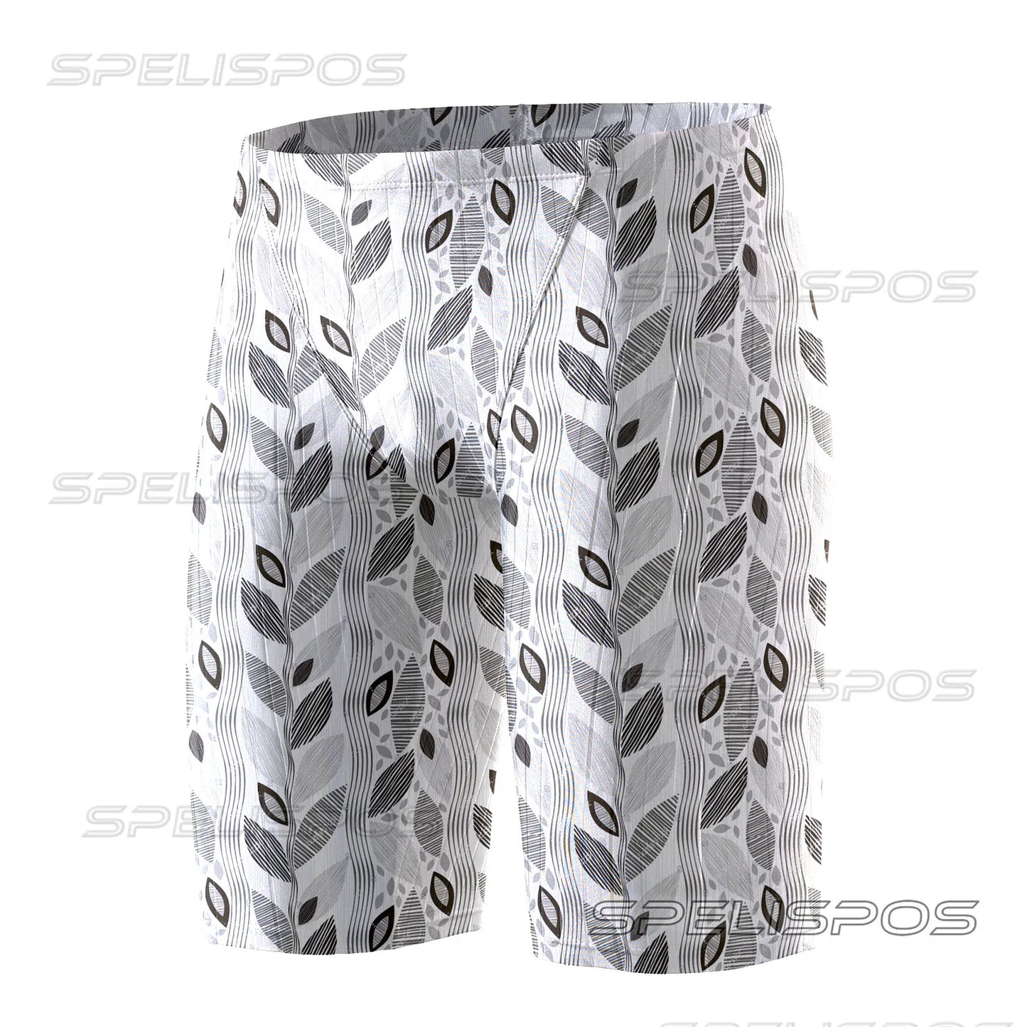 SPELISPOS Men Swimming Trunks Professional Swim Surf Trunks Summer Beach Protection Gym Tights Shorts Quick Dry Printed Plus