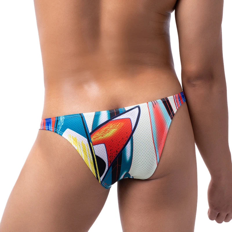 Men's Print Breathable Swim Briefs Men Bikini Brief Bathers different color Designs to choose from Beach and Pool