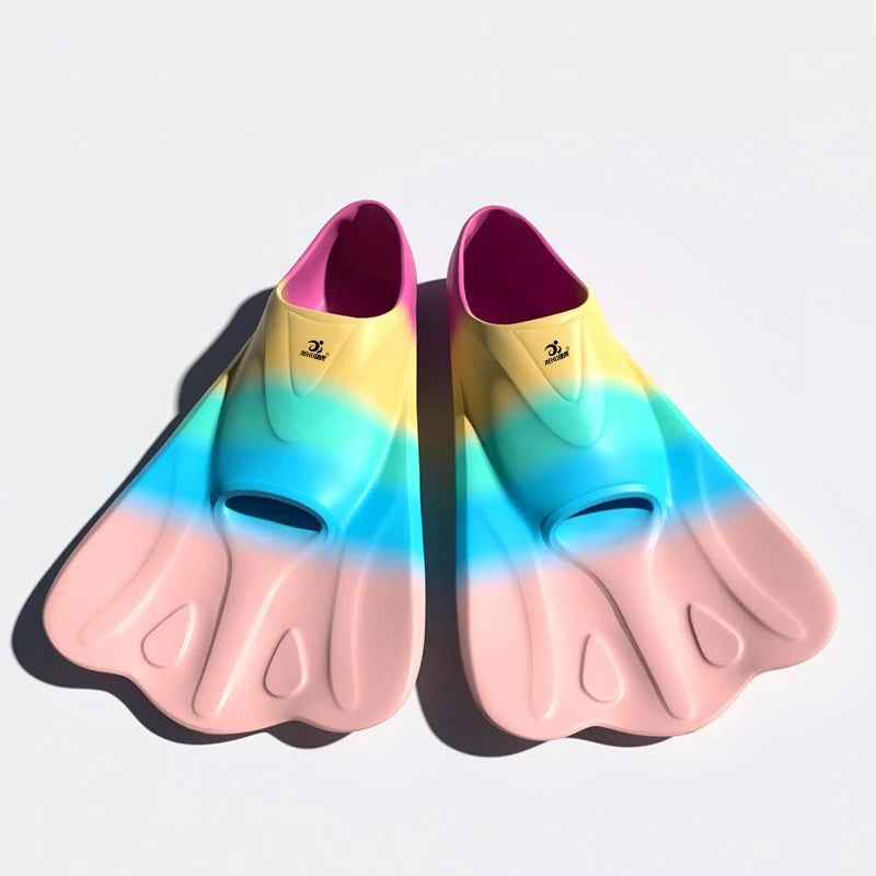 Adult Teens Kids Childrens Professional Snorkeling Diving Swimming Fins Frog Silicone Short  Flippers Diving Scuba Equipment