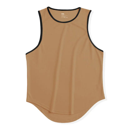 Men's Quick-Drying Sport T-shirt for Fitness and Marathon Workout Sleeveless Basketball Vest Loose Running Tank Top