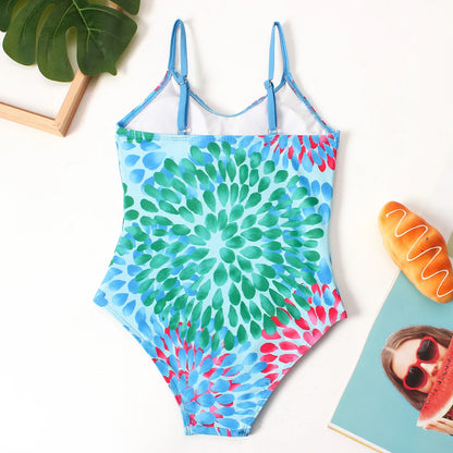 Print Girls One Piece Swimsuit 7-12 Year Kids Swim Suit Cute Children's Swimwear Beachwear Teenage Bathing Suits Summer