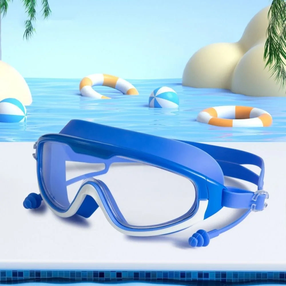 Swimming Gear Big Frame Swimming Goggles Anti Fog Wide View Swim Glasses Elastic Soft Swimming Eyewear Swimming Pool