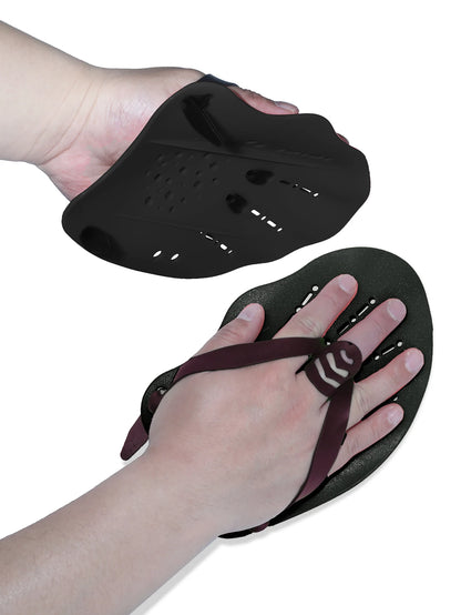 1 pair of swimming training paddles, swimming training paddles with adjustable silicone straps, snorkeling and diving gloves