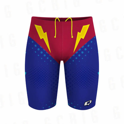Summer Men's Swimming Trunks Racing Swim Jammers Swimsuit Surfing Shorts Quick-Drying Chlorine-Resistant Lycras Swim Shorts