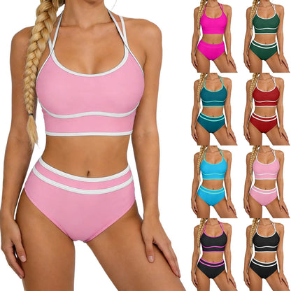 Bikinis Women High Waist Swimsuit Push Up Swimwear Two Piece Bikini Sets Female Bathers Bathing Swimming Suit Beachwear