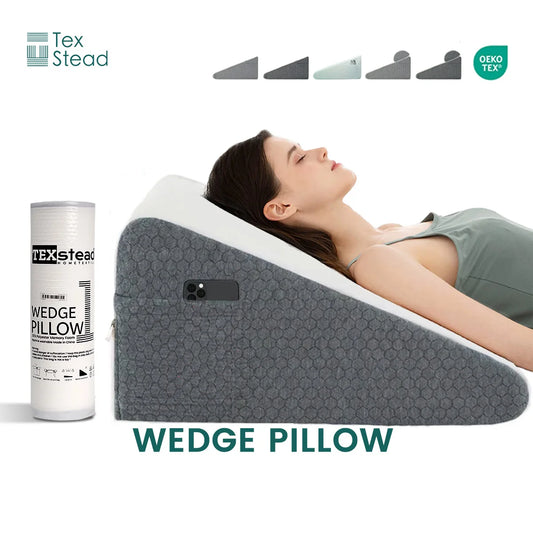 1pc /2pcWedge Pillow For Sleeping Bed Wedge Pillow For After Surgery Triangle Air Layer Sleeping Wedge Cover Memory Foam