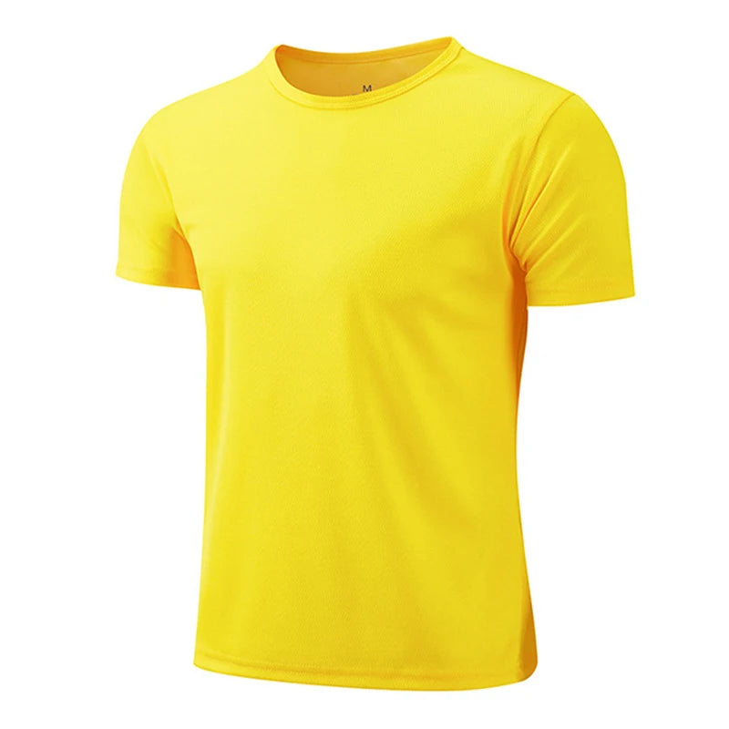 Men Women Quick Dry Short Sleeve Sport T Shirt Gym Jerseys Fitness Shirt Trainer Running T-Shirt Teenager Breathable Sportswear
