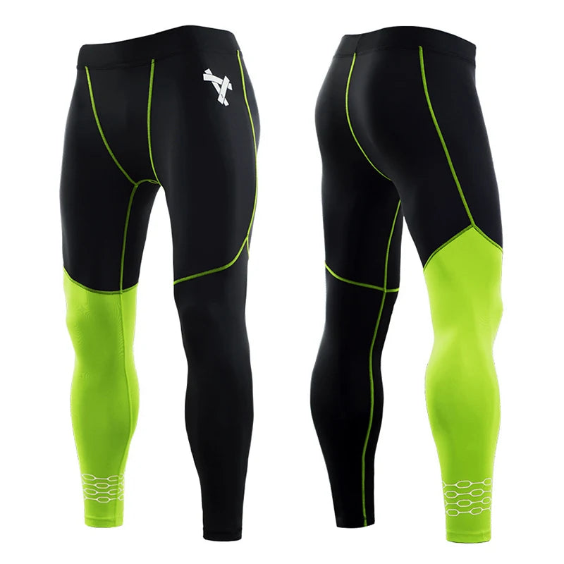 Mens Tight Gym Compression Pants Quick Dry Fit Sportswear Running Tights Men Legging Fitness Training Sport Gym Leggings