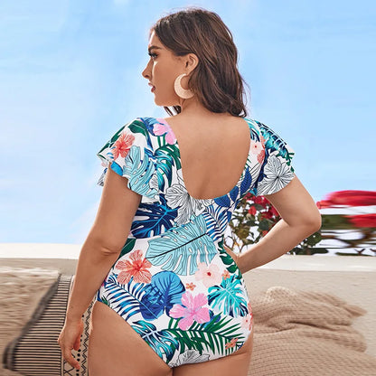 Plus Size Swimwear Women Tankini Bikini Woman Swimsuit One-Piece Bath Suit Beachwear Big Size Swimming Suit Monokini