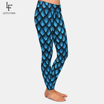 Fashion Fish Scales Pattern Leggings High Quality Fashions Milk Silk Women Leggings