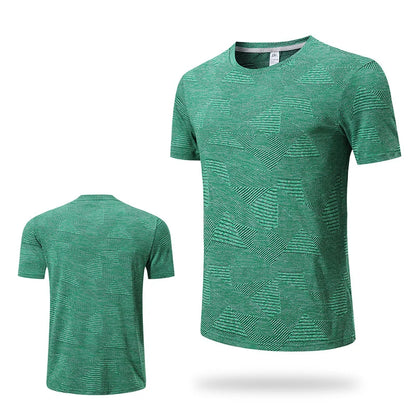 (M-5XL)Men Loose Fit Quick Dry Sport T-Shirt Running Football Basketball Gym Short Sleeve Tee Shirt Breathable Fitness Tops