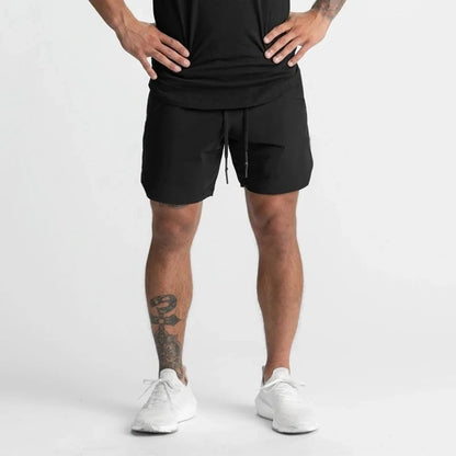 Men Quick Dry Exercise Tranning Shorts Running Fitness Basketball Sports Gym Crossfit Sweatpants with Zipper Back Phone Pouch